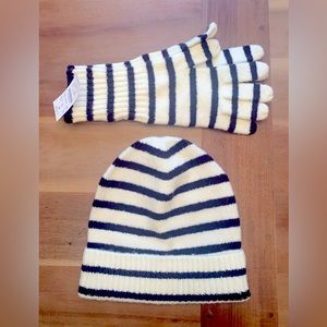 J Crew matching set, beanie and hat, brand new w tags-perfect gift!